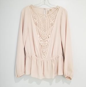 F21 Peplum Embroidered blouse 1